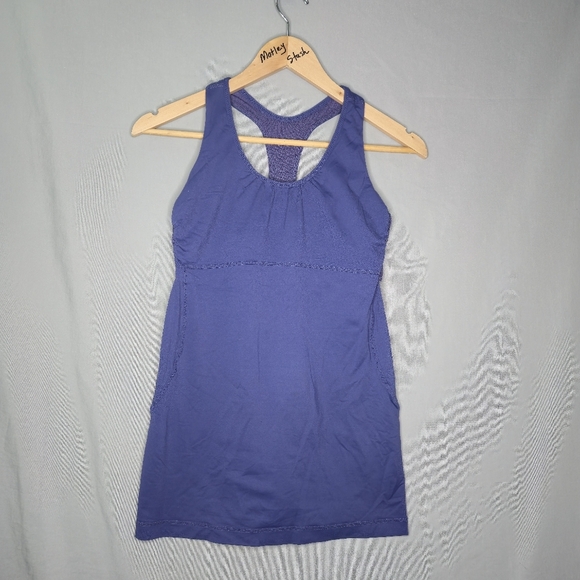 Lululemon Turbo Tank With Built In Bra Blue Size 8 - Picture 2 of 7